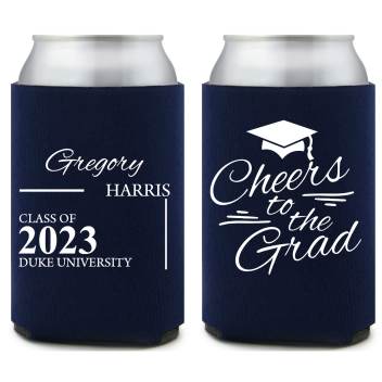 Cheers To The Grad Full Color Foam Collapsible Coolies Style 158912