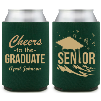 Cheers To The Graduate Full Color Foam Collapsible Coolies Style 158949