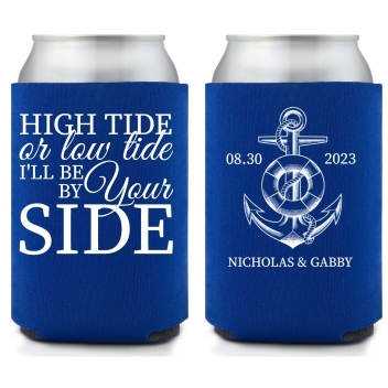 Full Color Foam Collapsible Can Coolers High Tide Low Tide Be By Your Side Style 158737