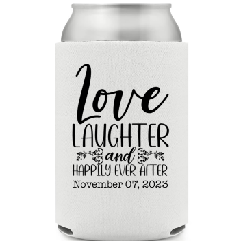 Love Laughter And Happily Ever After Full Color Foam Collapsible Coolies Style 158998