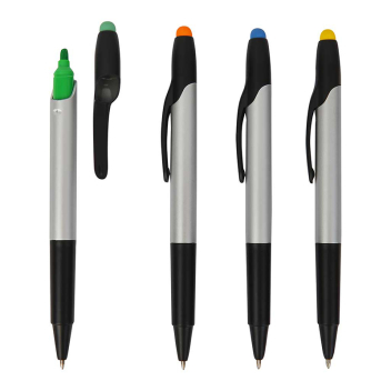 Highlighters With Ballpoint Pen And Stylus Cap