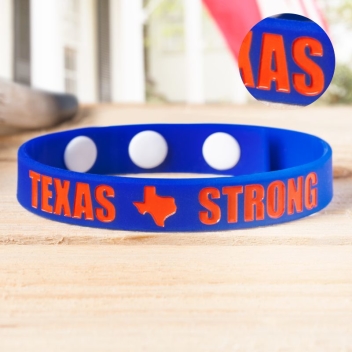 Ink Injected Silicone Adjustable  Wristbands