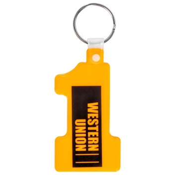 Number One Soft Plastic Keychains