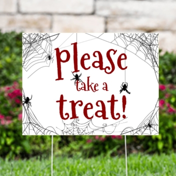 Please Take A Treat Yard Signs
