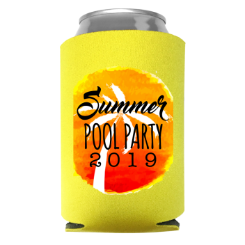 Pool Party Full Color Foam Collapsible Coolies Style 106358