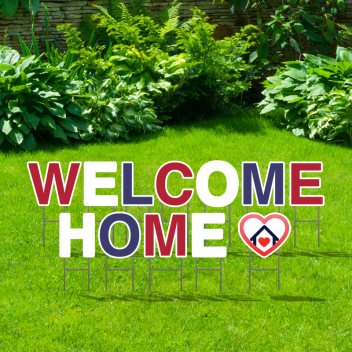 Pre-packaged Welcome Home Yard Letters