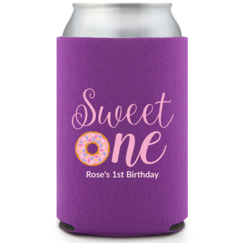Sweet First Birthday Full Color Can Coolers