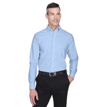 Ultraclub Men's Tall Classic Wrinkle-resistant Long-sleeve Oxford
