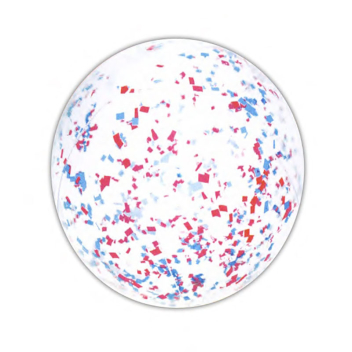 16" Inflatable Patriotic Glitter Beach Ball