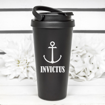 17 Oz. Laser Engraved Travel Coffee Tumblers With Handle