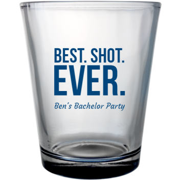 Bachelor Best Shot Ever Bens Party Custom Clear Shot Glasses- 1.75 Oz. Style 117463