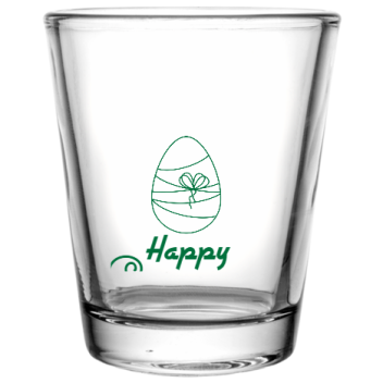 Easter Happy Custom Clear Shot Glasses- 1.75 Oz. Style 104521