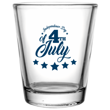 Fourth Of July Custom Clear Shot Glasses- 1.75 Oz. Style 107801