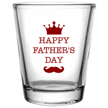 Fathers Day Happyfathersday Custom Clear Shot Glasses- 1.75 Oz. Style 106751