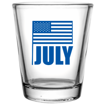 Fourth Of July Custom Clear Shot Glasses- 1.75 Oz. Style 108924