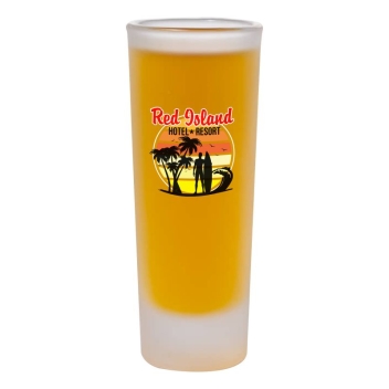 Custom Frosted Tall Shooter Glasses - 2 Oz.