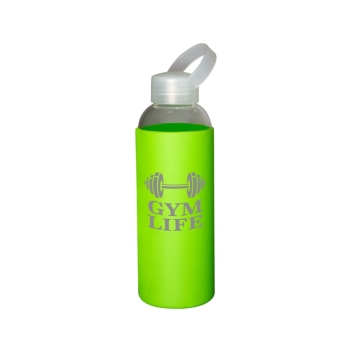18oz Glass Bottle With Color Silicone Sleeve