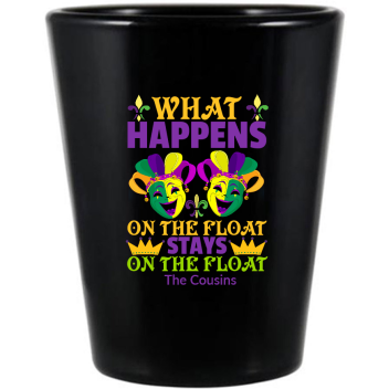 What Happens On The Float Black Shot Glass