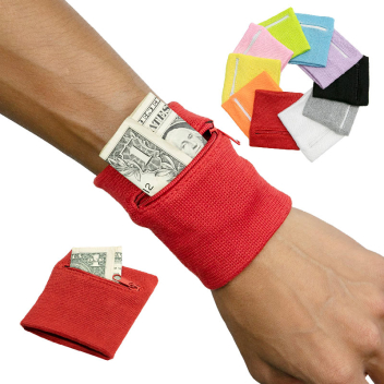 Zipper Sports Wristband Wallet Pouch
