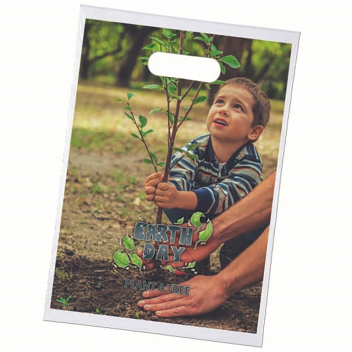12 X 15 Inch Full Color Die Cut Handle Plastic Bags