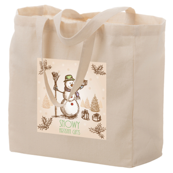 13 X 5 X 13 Inch Full Color Cotton Canvas Tote Bags