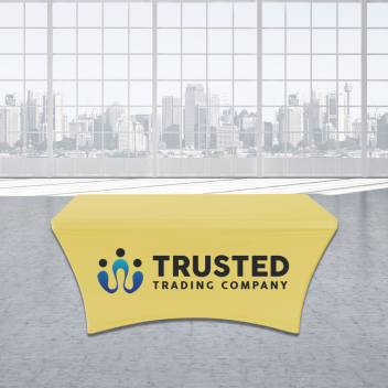 6ft Stretch Spandex Trade Show Table Cover - Full Color Imprint