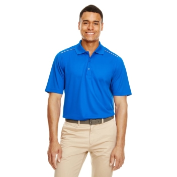 Core365 Men's Radiant Performance Piqué Polo With reflective Piping