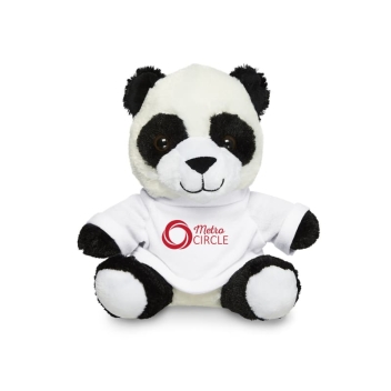 7" Plush Panda With T-shirt