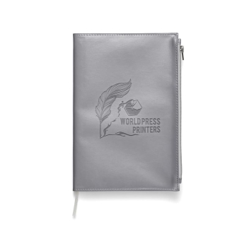 Softbound Metallic Foundry Journal With Zipper Pocket