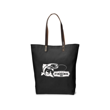 Urban Cotton Tote With Leather Handles