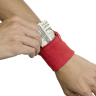 03. Zipper Sports Wristband Wallet Pouch Red - Pocket