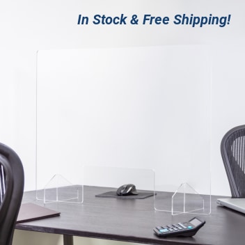 24 X 32 Inch Blank Protective Acrylic Counter Barrier