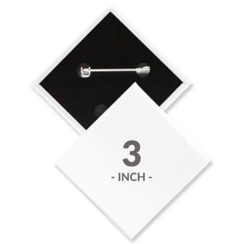 3 X 3 Inch Diamond Custom Buttons