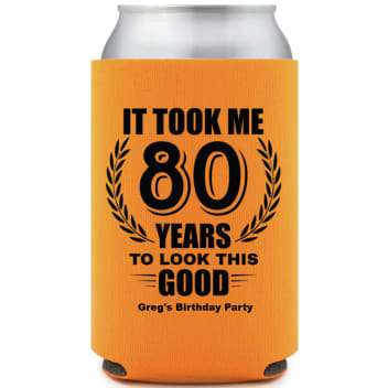 80 Years To Look This Good Birthday Full Color Can Coolers