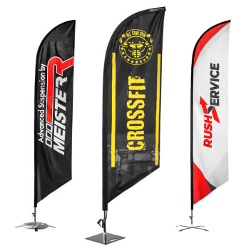 Custom 14' X 3' Large Feather Flags