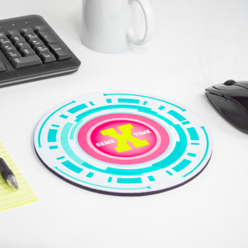 Fluorescent Neon Custom Printed Round Mouse Pads
