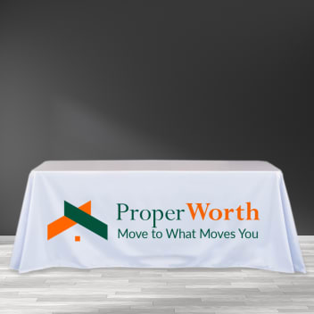8ft Trade Show Table Cover - Full Color Imprint