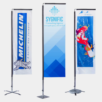 Custom 5' X 2.5' Small Rectangle Flag Banners