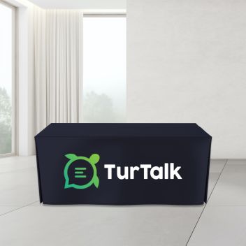 4ft Open Corner Trade Show Table Cover - Full Color Imprint