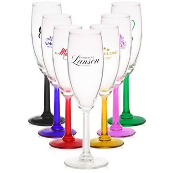 6 Oz. Libbey® Champagne Flutes - Full Color
