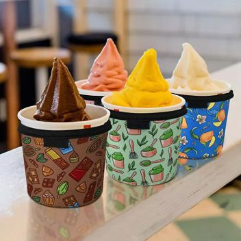 Full Color Neoprene Ice Cream Pint Sleeves