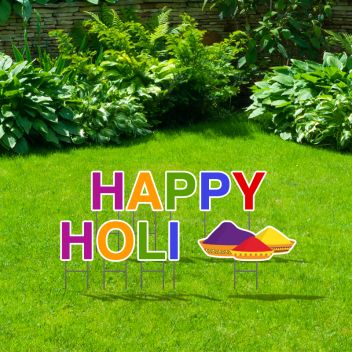 Pre-packaged Happy Holi Yard Letters