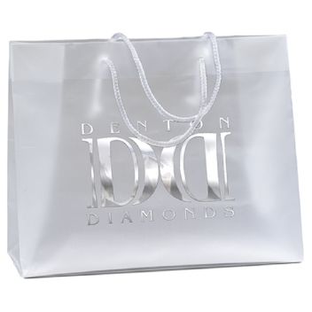 Scorpio Cotton Handle Frosted Plastic Shopping Bags