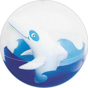 Transparent Beach Ball With Inflatable Dolphin