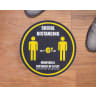 Distance Of 6ft Round Social Distancing Stickers - 6 Feet Social Distance