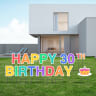01_Pre-Packaged Happy 30th Birthday Yard Letters - Birthday