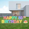 01_Pre-Packaged Happy 50th Birthday Yard Letters - Birthday