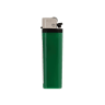 Solid Colored Standard Flint Cigarette Lighters - Green - Printed