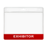Exhibitor - Red - Pre Printed Badge Holder