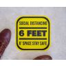 6ft Space Square Social Distancing Stickers - 6 Feet Apart